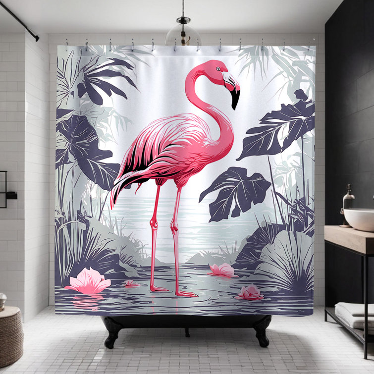 Flamingo Mood Shower Curtain NCU0NTD1477